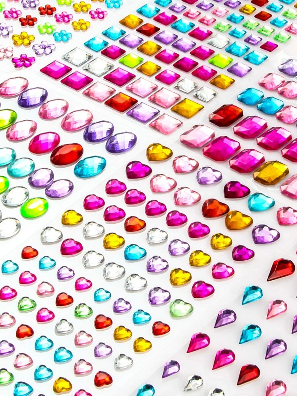 Gem Stickers for Crafts  1200+ Self Adhesive Rhinestone Jewel Stickers in Assort